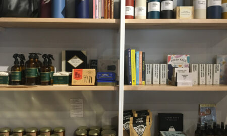 shelves with accessories at Scout shop on Roncesvalle Toronto