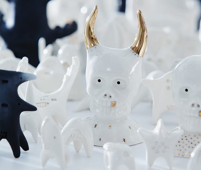 Tolkien-esque characters by ceramic artist Grace Eun Mi Lee