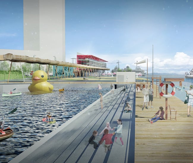 Jack Layton Ferry Terminal proposal by Quadrangle Architects (Toronto), aLLDesign (London), Janet Rosenberg & Studio (Toronto)