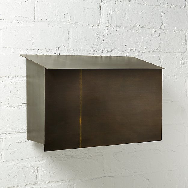 CB2’s iron mailbox add curb appeal to doorstep