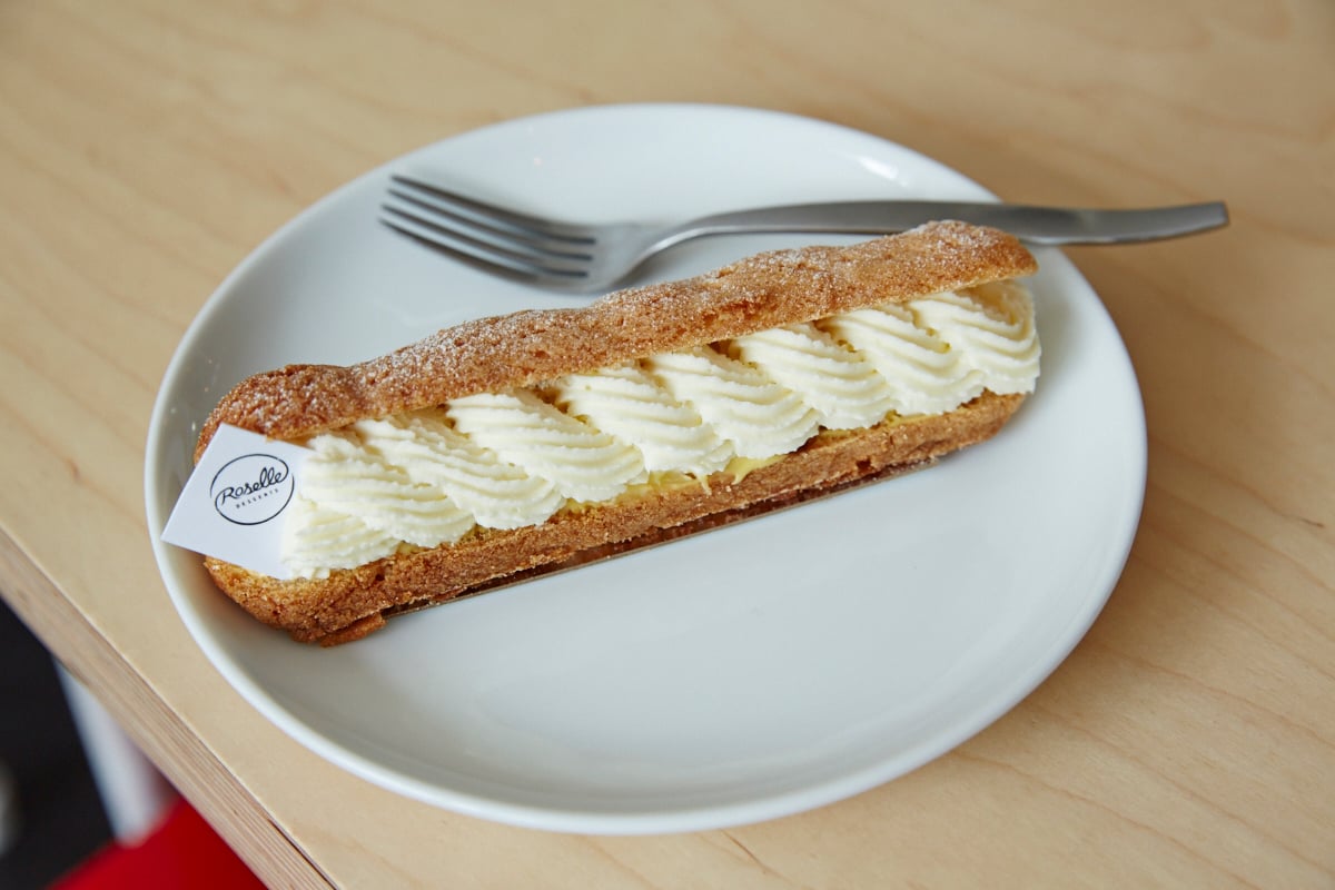 Banana Cream Pie Eclairs at Roselle Desserts