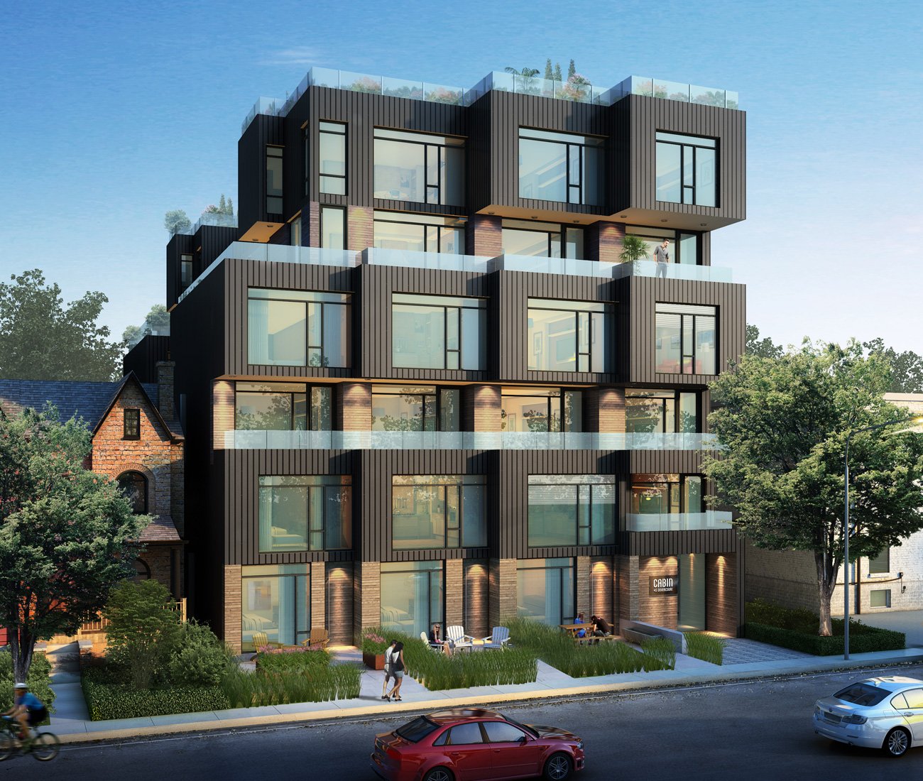 Cabin Condos by developer Curated Properties. Project by RAW Design.
