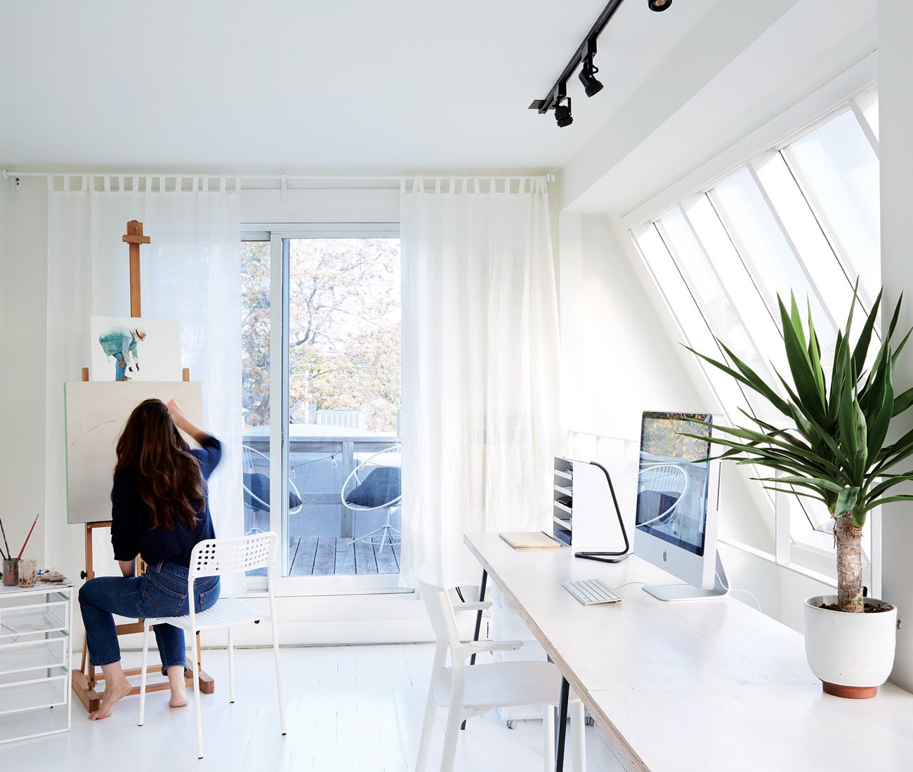 filmmaker and creative director Lisa Mann in her studio