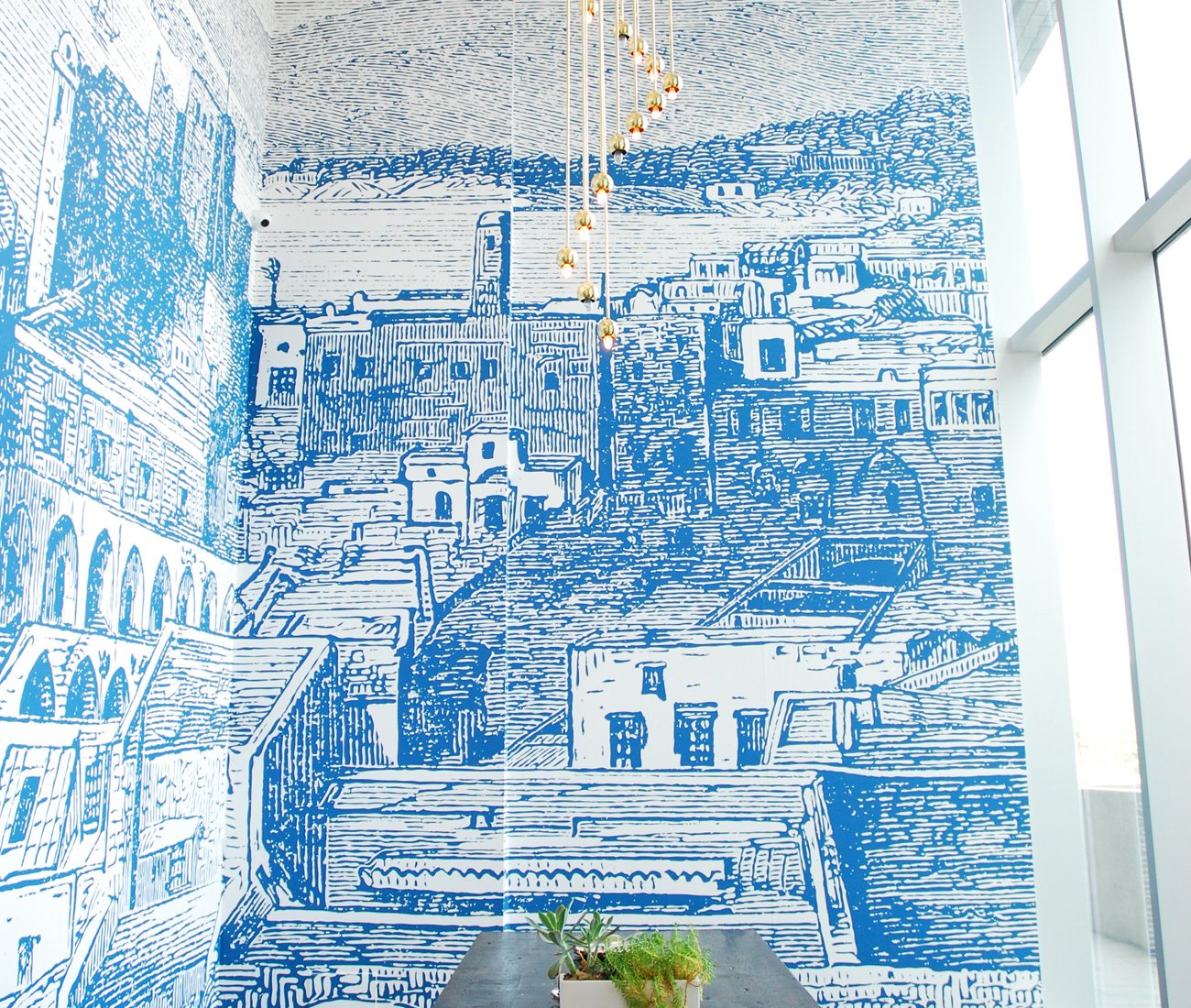 Mediterranean restaurant, design by Sara Parisotto of Commute Design