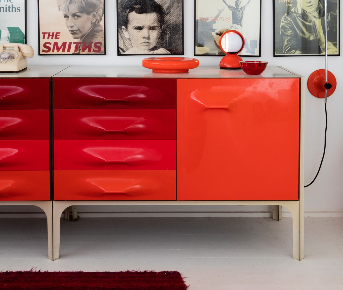 vintage multi-tonal dresser by French designer Raymond Loewy