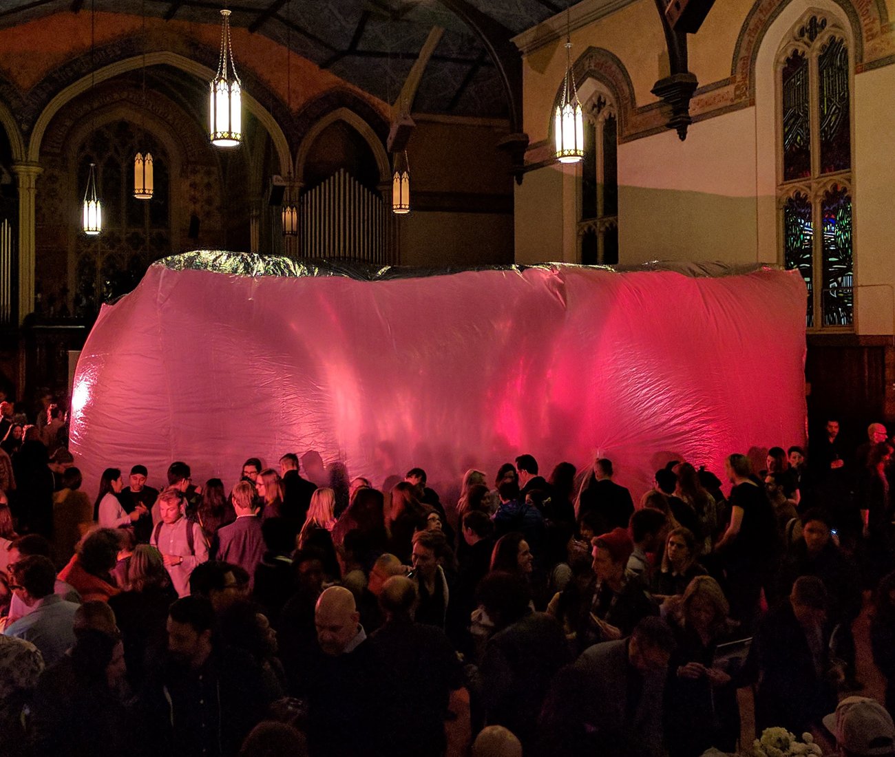 Studio Rat brings grown-up bouncy castle vibes to 2019 DesignTO's festival launch party.