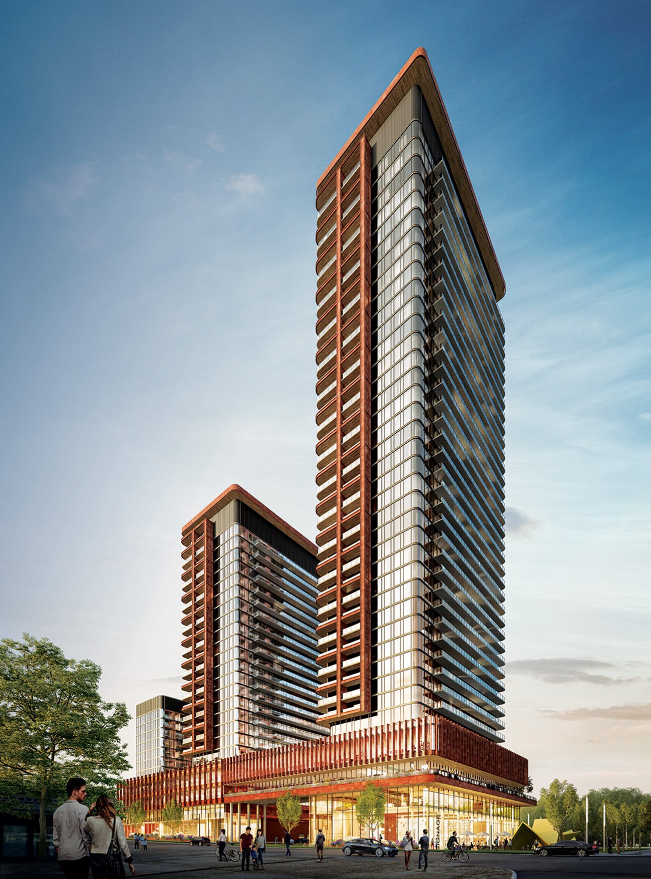 Omar Gandhi OG Architect terracotta-clad Buckingham Condos in Mimico design by Omar Gandhi