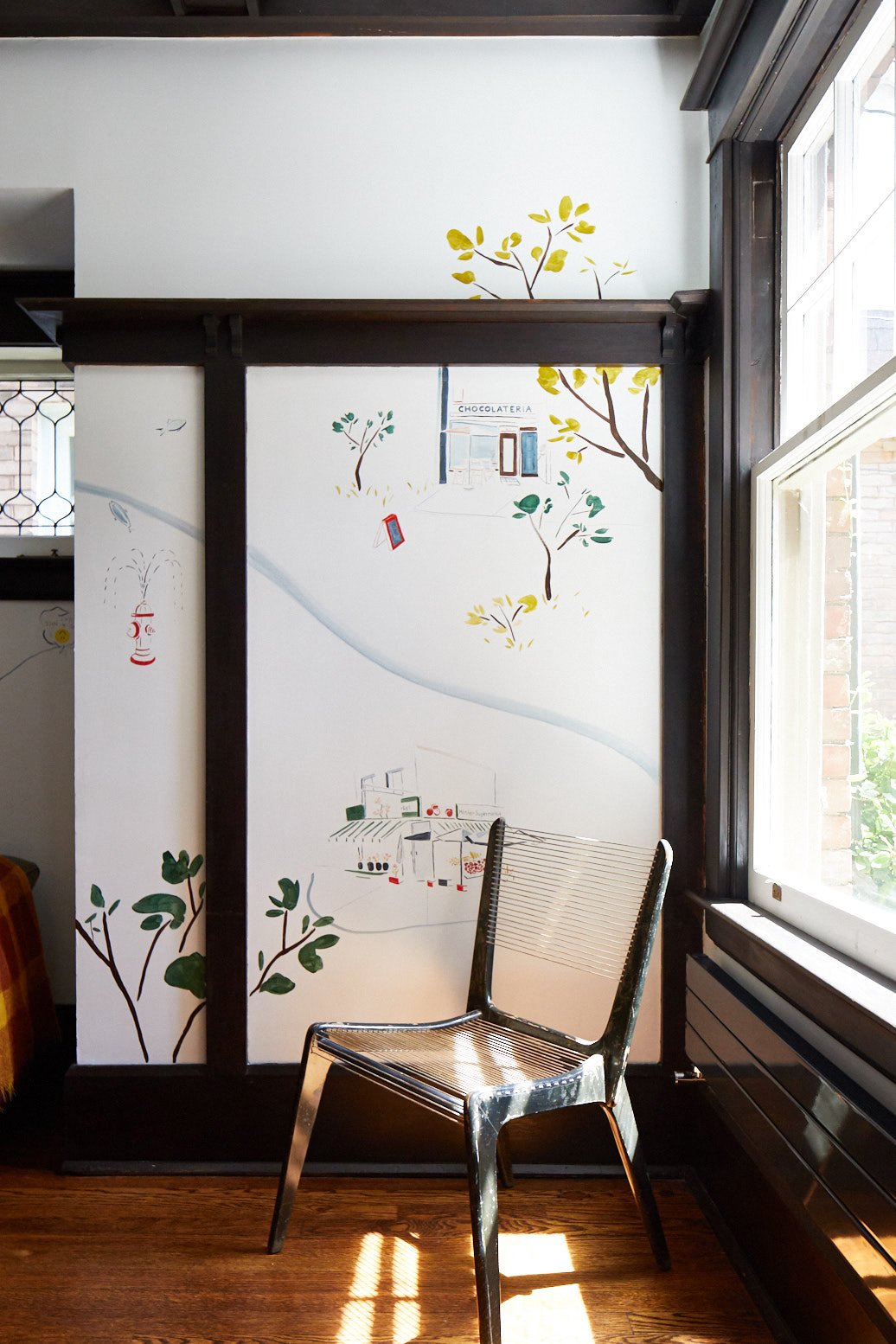 Toronto local artist Sophie Williams mural in a Roncy Dining Room