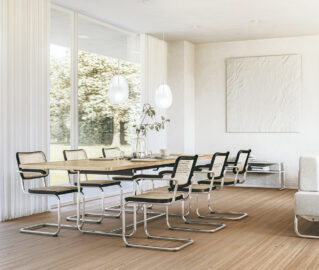 long dining table with chairs