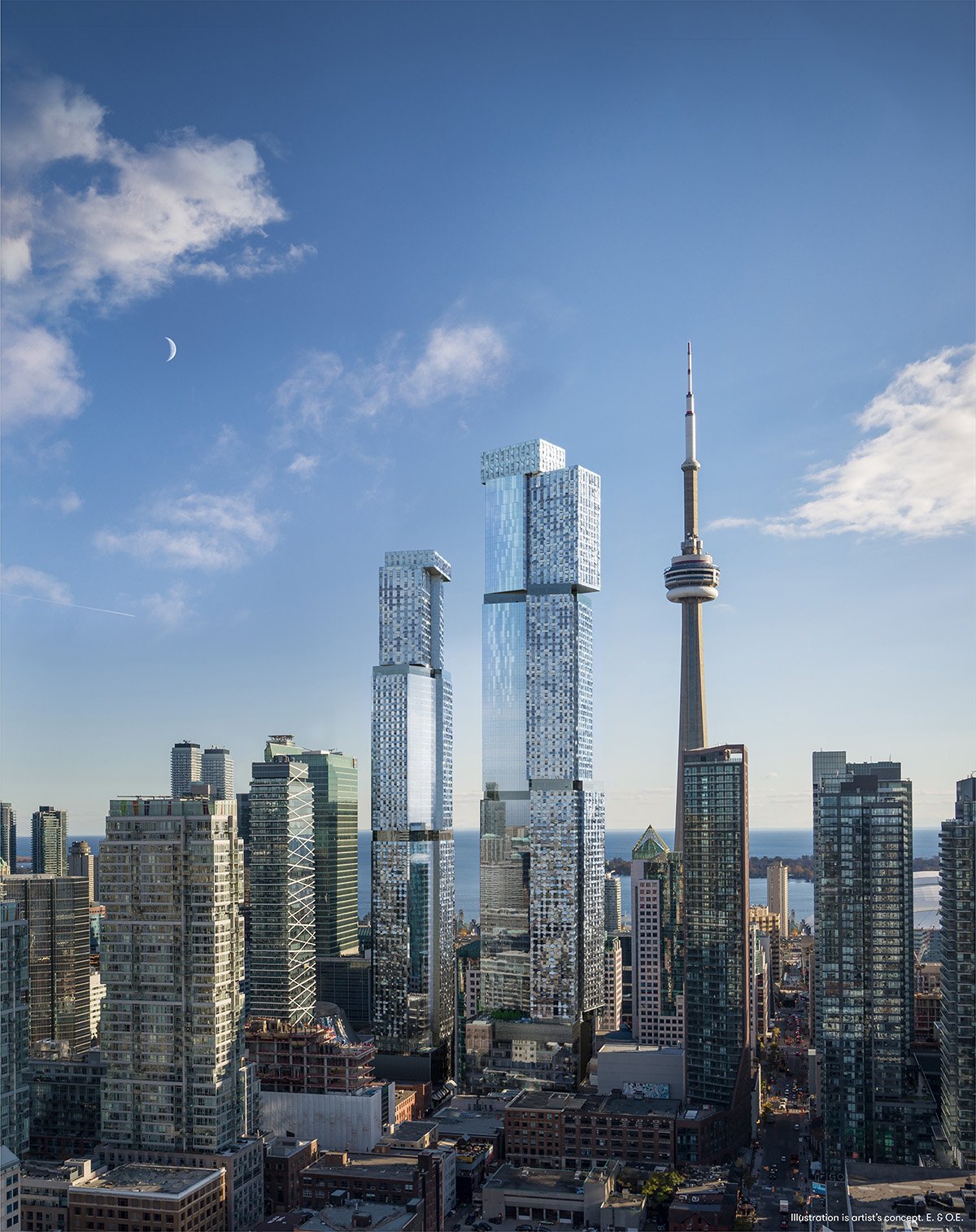 Skyline Rendering of Frank Gehry’s Forma Condos in Toronto.