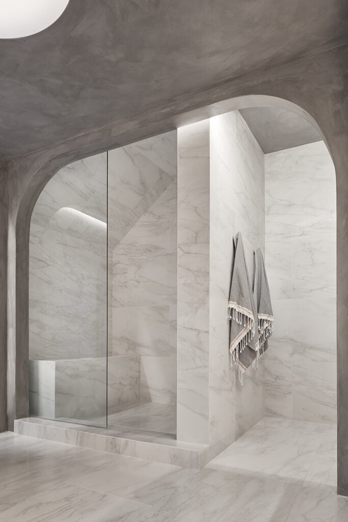 Bathroom Design with marble shower