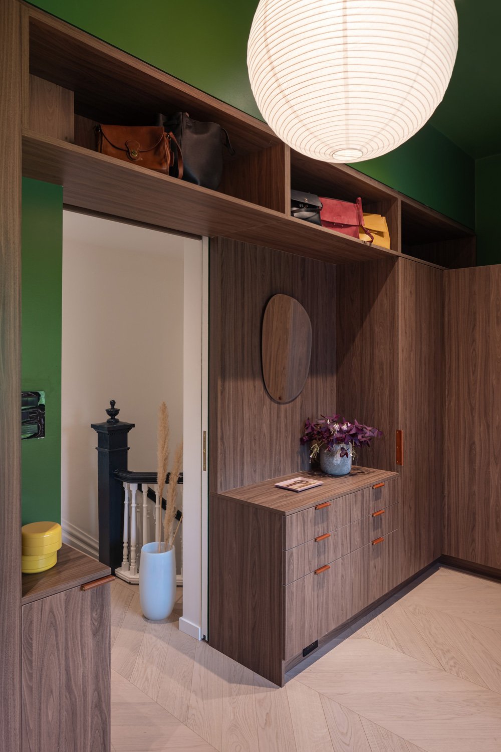 Walk-in closet of a third floor attic Reno