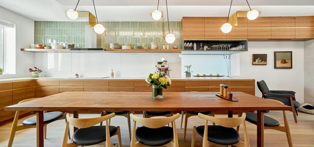 Wanda Ely's kitchen design with harvest table 