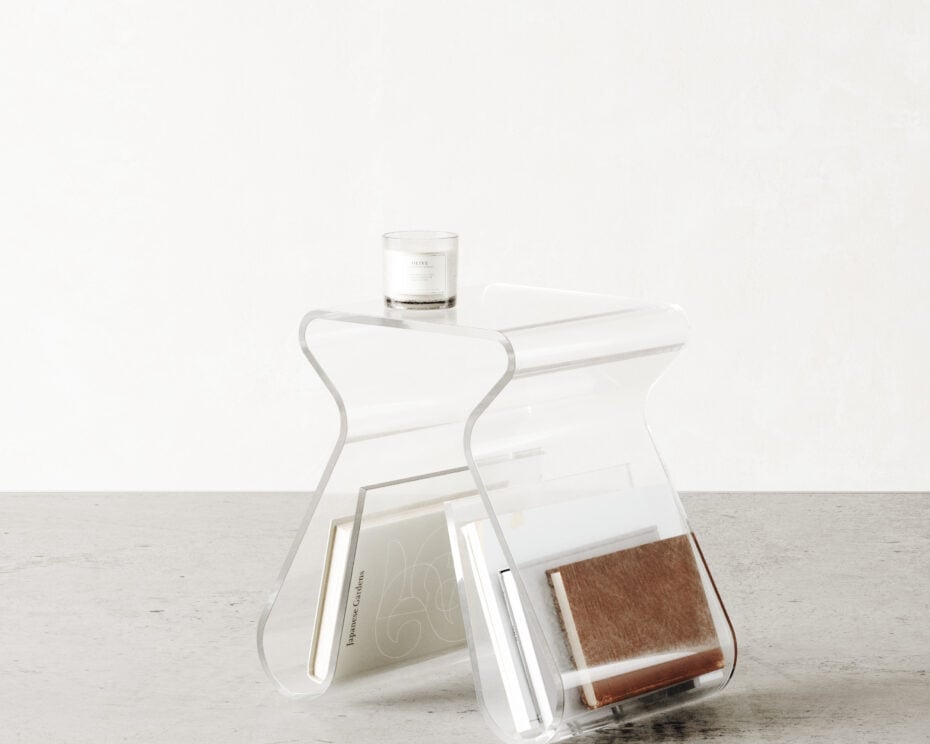 DORM room essentials - Clear side table, Acrylic table, Magino