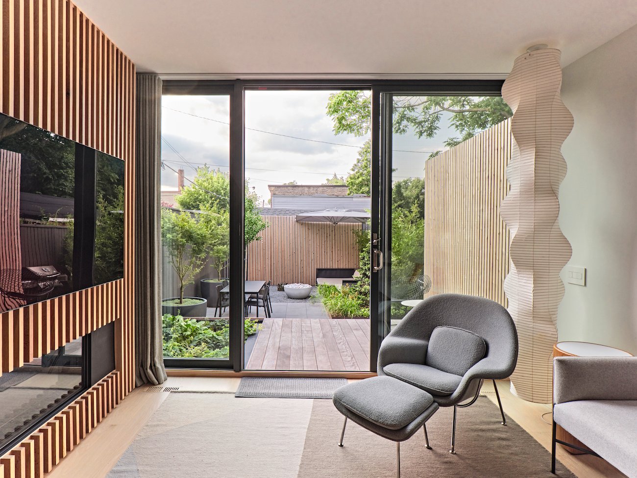 View to back garden from interior.