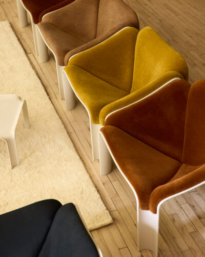 re-upholstered lounge chair
